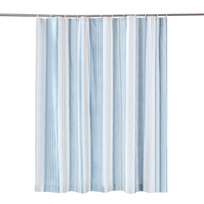 Ipanema Coastal Stripe Lined Shower Curtain with Grommets - Levtex Home