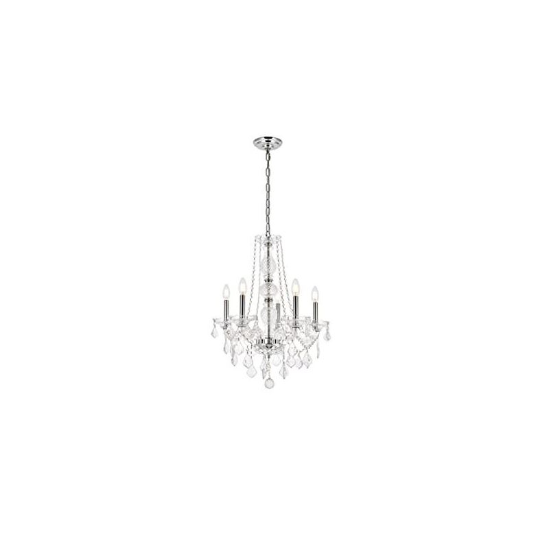 Elegant Lighting Verona 5 light Gold Chandelier Clear Royal Cut Crystal