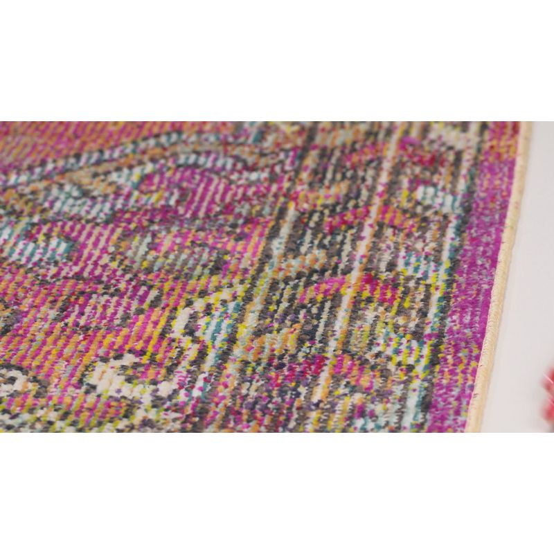 Crystal CRS502 Power Loomed Area Rug - Orange/Light Blue - 8'x10' - Safavieh.