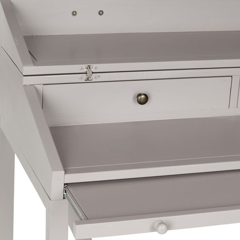 Wyatt Writing Desk With Pull Out - AMH6509 - Quartz Grey - Safavieh Couture