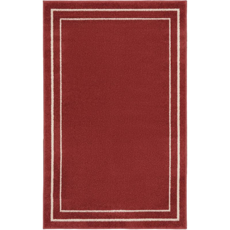 Nourison Essentials 3' x 5' Brick/Ivory Contemporary Indoor/Outdoor Rug