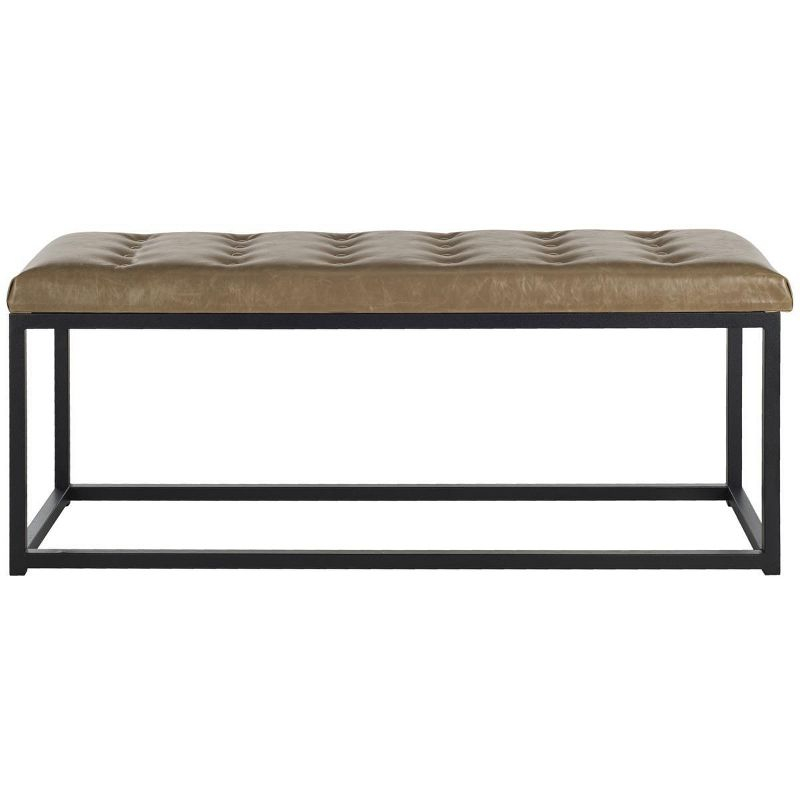 Reynolds Bench - Tan/Black - Safavieh