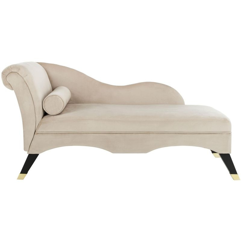 Caiden Chaise - FOX6284 - Tan/Black - Safavieh