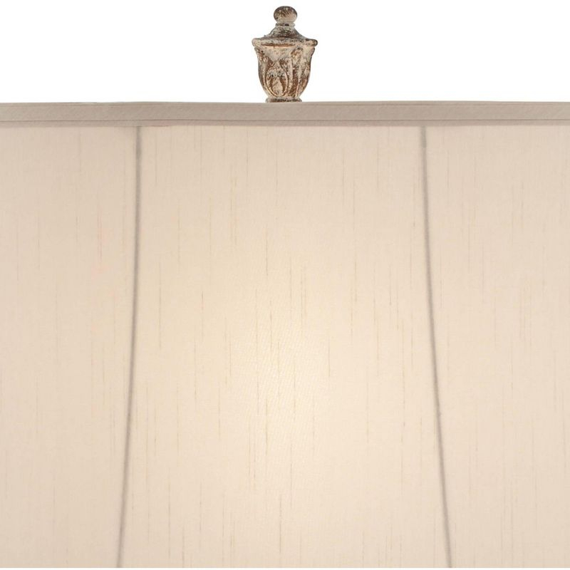 Barnes and Ivy Elle Traditional Table Lamp 33" Tall Antique Gold Florentine Off White Oval Shade for Bedroom Living Room Bedside Nightstand Office