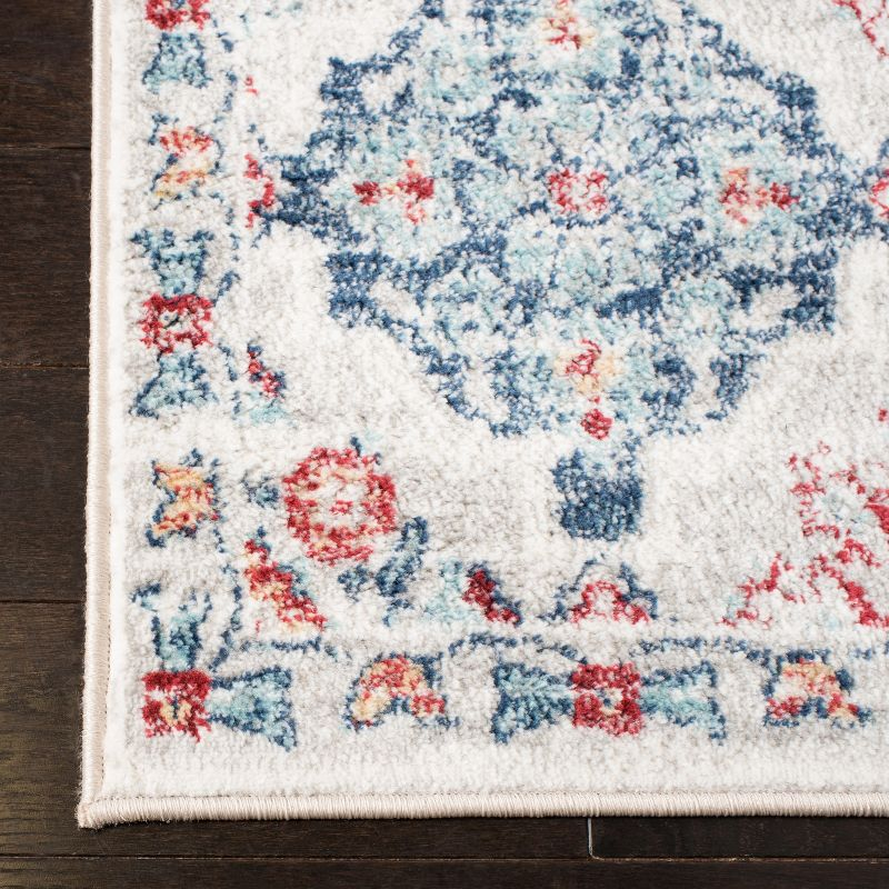 Brentwood BNT815 Power Loomed Area Rug - Cream/Blue - 6'x9' - Safavieh.