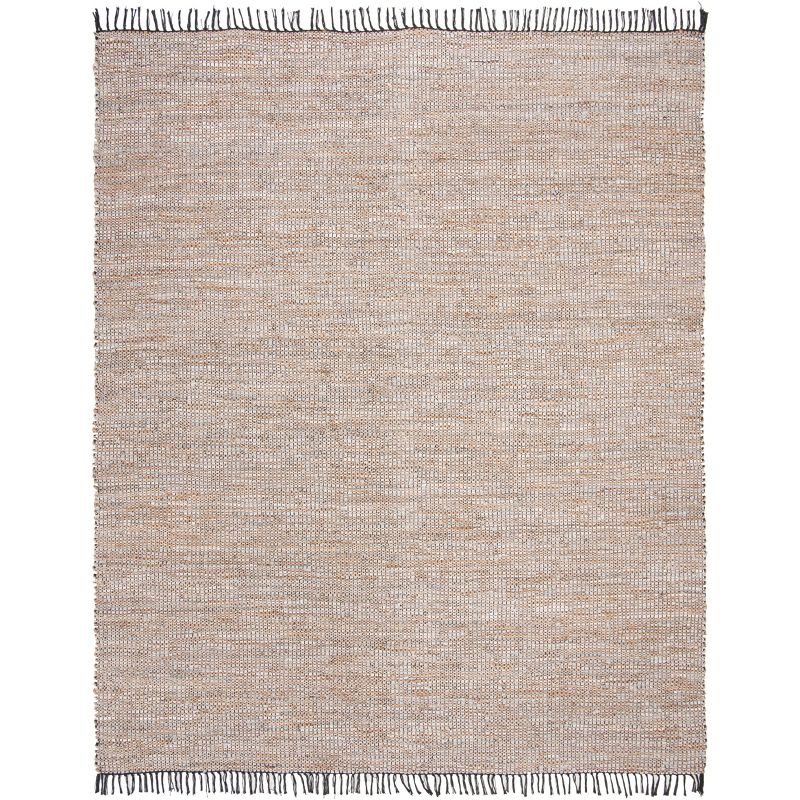 Vintage Leather VTL203 Hand Woven Indoor Area Rug - Silver - 8'x10' - Safavieh