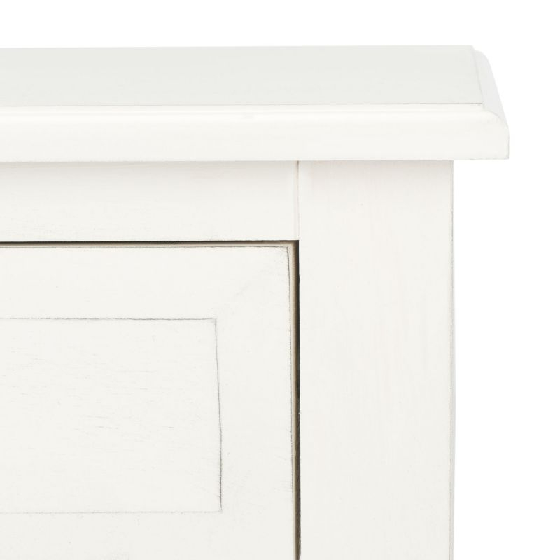 Whitney 1 Drawer Accent Table - Distressed White - Safavieh.