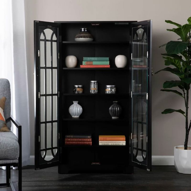 Window Pane Media Cabinet - Black - SEI