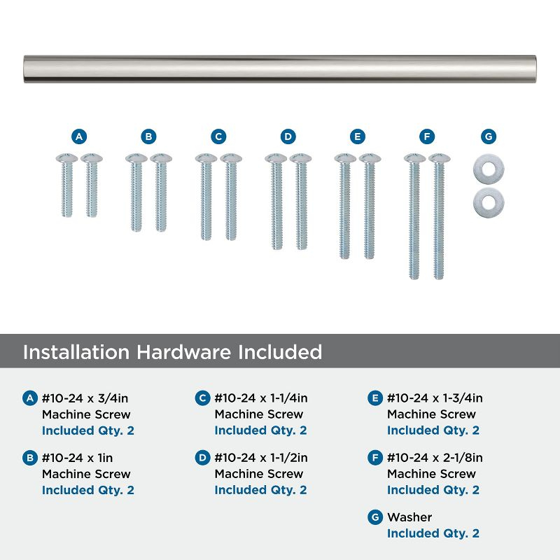 Amerock Versa 12 inch (305mm) Center-to-Center Satin Nickel Appliance Pull