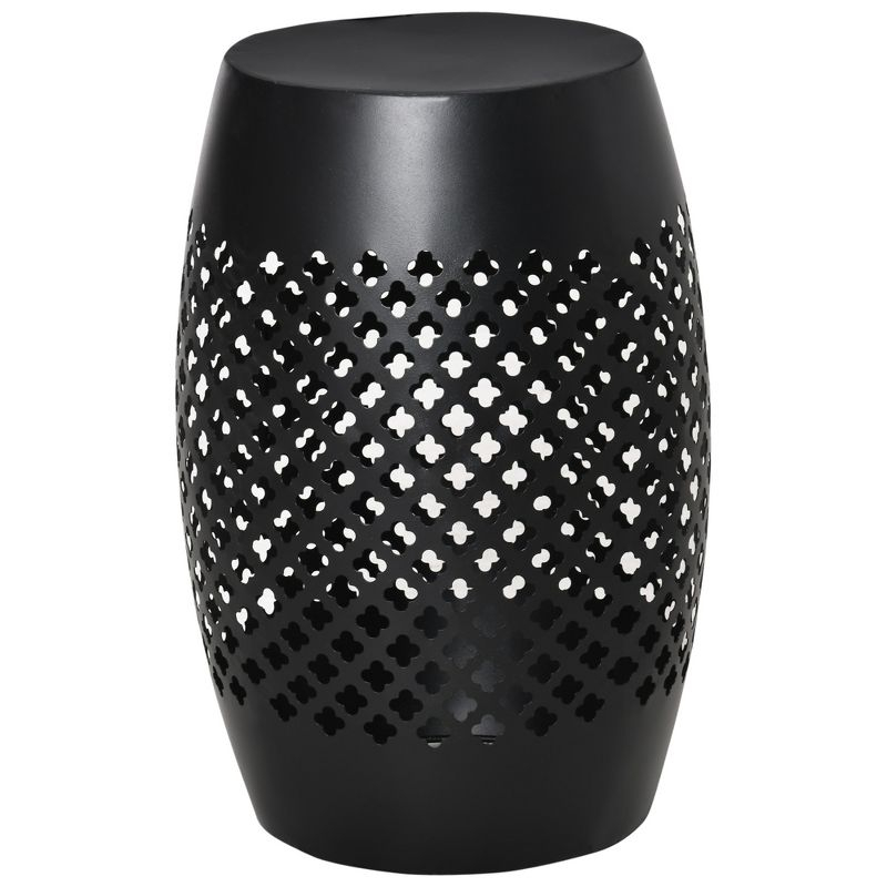 Latitude Run® Outsunny 12.5" Steel Round Patio End Table - Versatile Indoor & Outdoor Accent