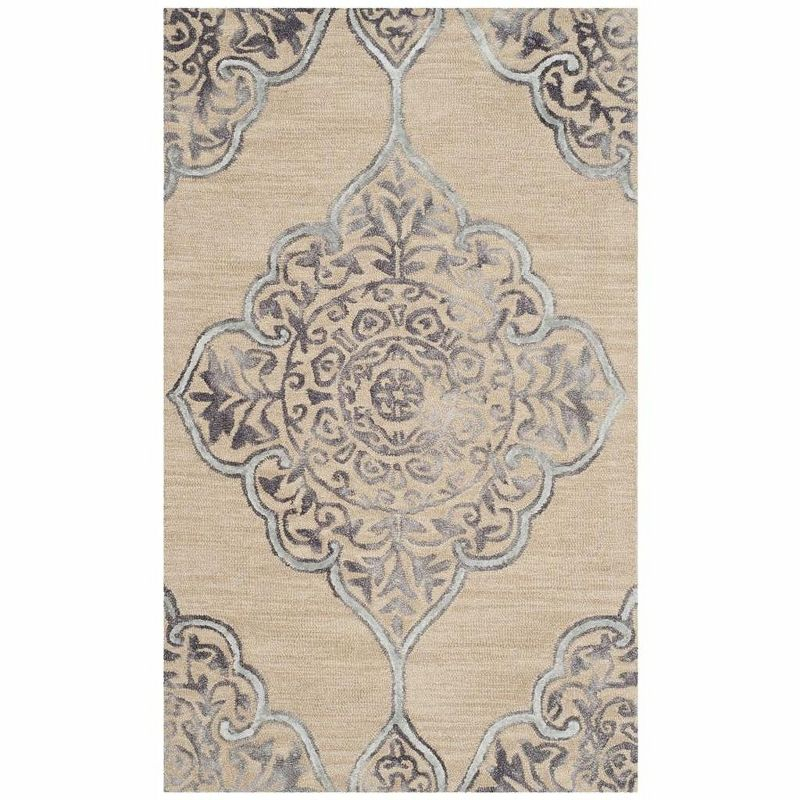 Dip Dye DDY510 Hand Tufted Indoor Accent Rug - Beige/Blue - 3'x5' - Safavieh