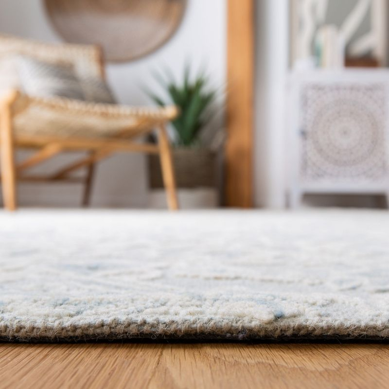 Abstract ABT958 Hand Tufted Area Rug - Grey/Beige - 4' X 6' - Safavieh.