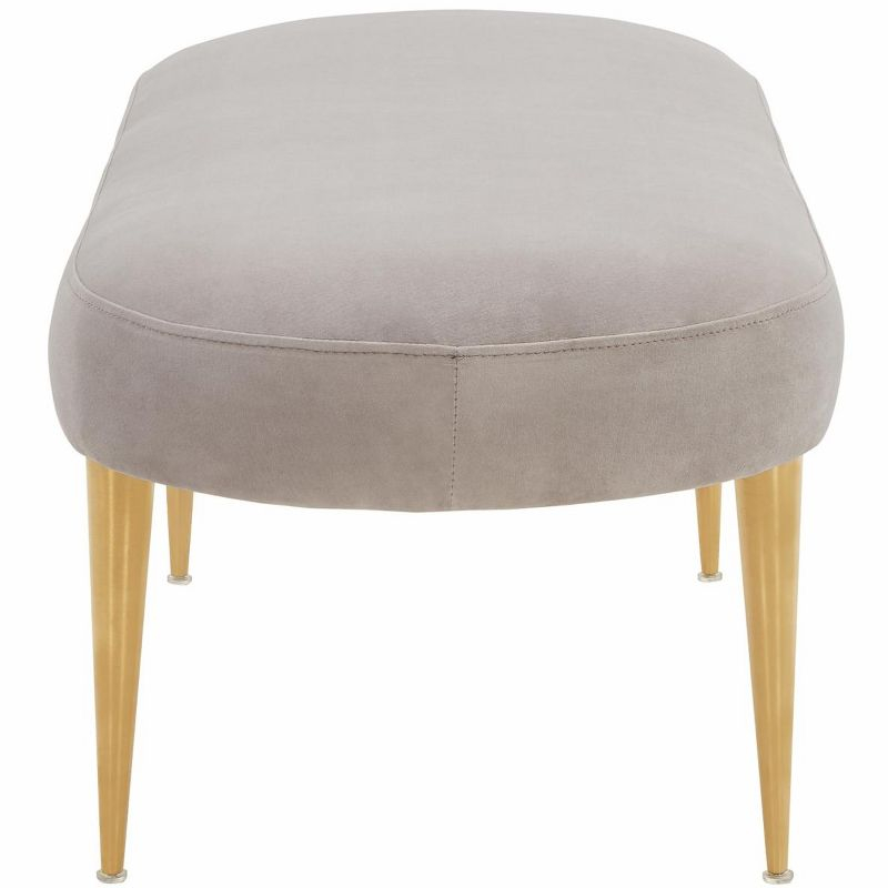 Corinne Oval Bench - SFV4704 - Pale Taupe/Gold - Safavieh Couture