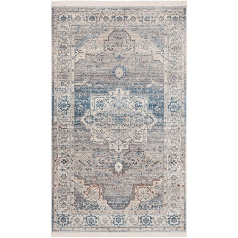 Vintage Persian VTP447 Power Loomed Indoor Area Rug - Grey/Blue - 8'x10' - Safavieh