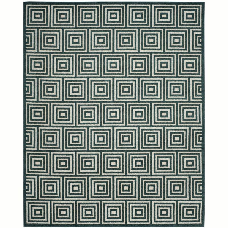 Cottage COT941 Loomed Indoor Area Rug - Cream/Turquoise - 8'x11'2" - Safavieh