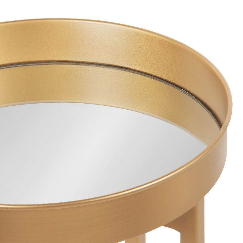 Kate and Laurel Celia Round Metal Nesting Table, 2 Piece, Gold