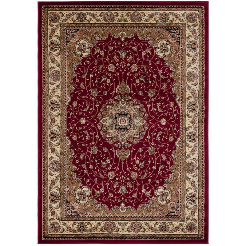 Lyndhurst LNH329 Power Loomed Area Rug - Red/Ivory - 5'3"x7'6" - Safavieh