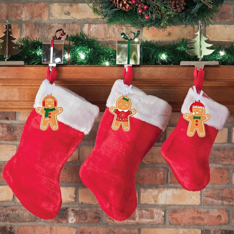 Big Dot of Happiness Gingerbread Christmas - Gingerbread Man Holiday Party Decorations - Christmas Tree Ornaments - Set of 12