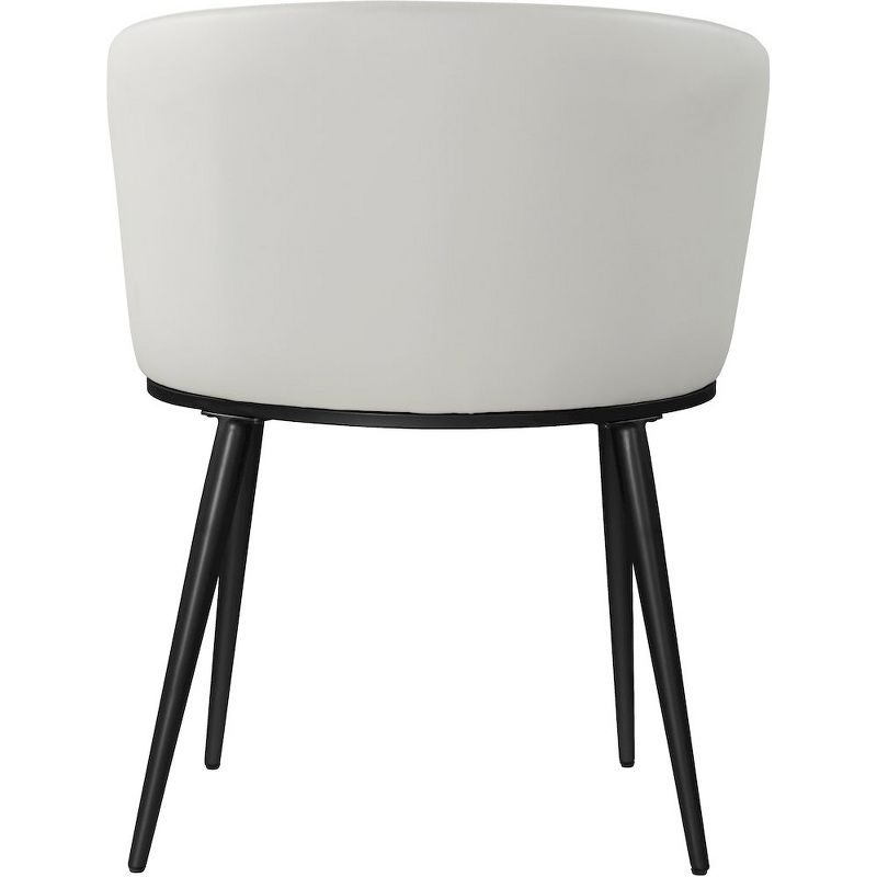 Meridian Furniture,Skylar White Vegan Leather Dining Chair, Set of 2