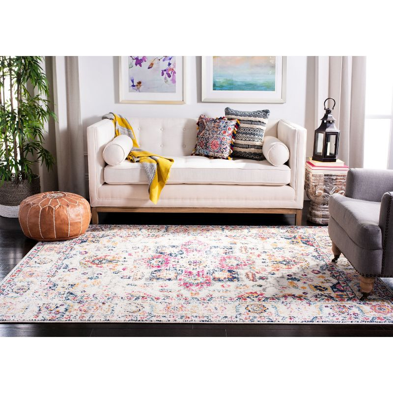 Madison MAD603 Power Loomed Indoor Area Rug - Fuchsia/Ivory - 4'x6' - Safavieh