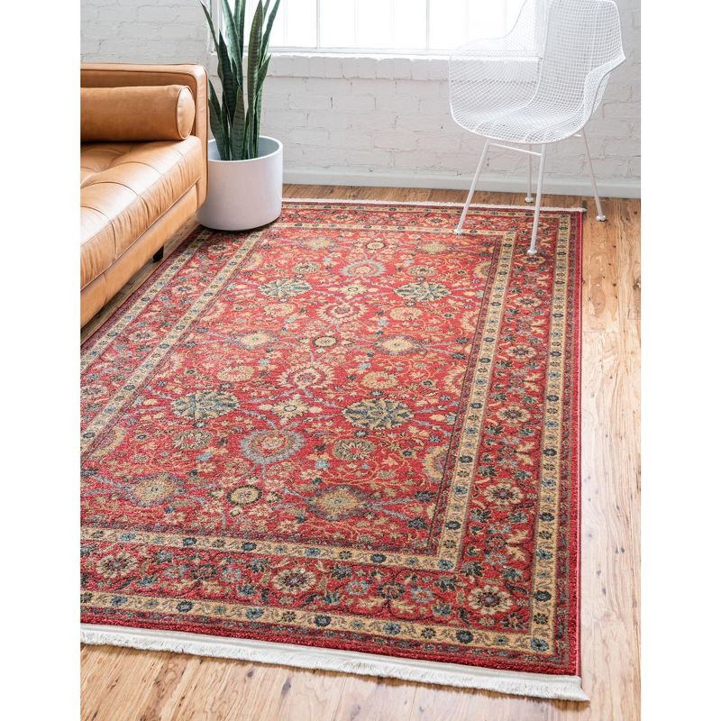 Unique Loom 10' 0 x 13' 1 Red Edinburgh Monroe Area Rug