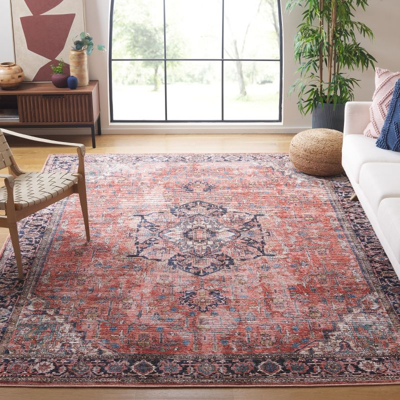 Serapi SEP624 Power Loomed Indoor Area Rug - Rust/Navy - 9'x12' - Safavieh