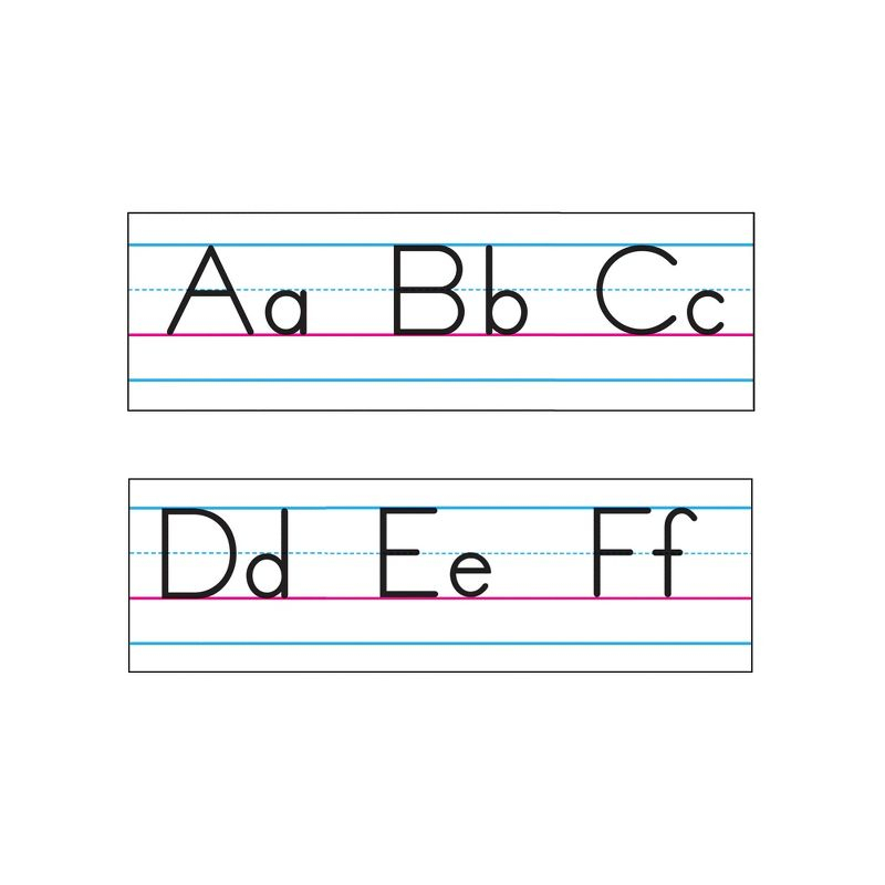 TREND Basic Alphabet Zaner-Bloser Manuscript Bulletin Board Set