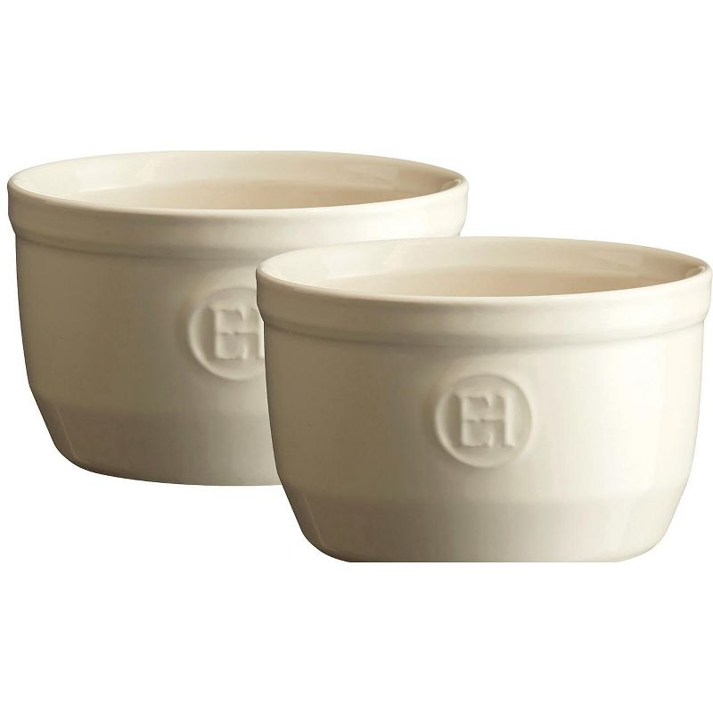 Emile Henry Made in France 8.5 oz Ramekin, Set of 2, 4" by 2.5", Clay