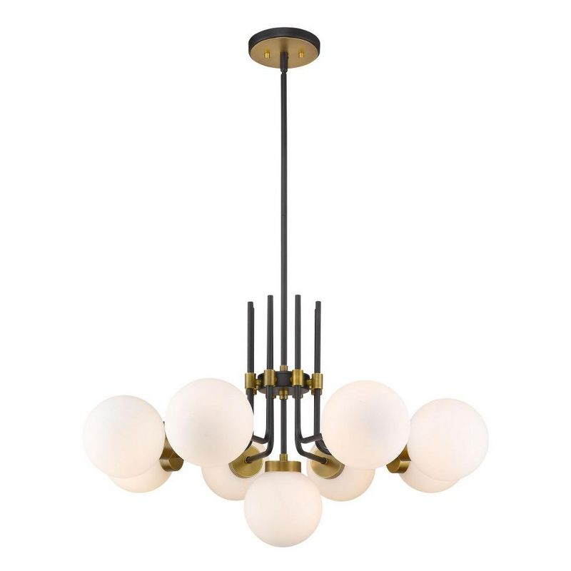 Z-Lite Parsons 9 - Light Chandelier in  Matte Black/Olde Brass