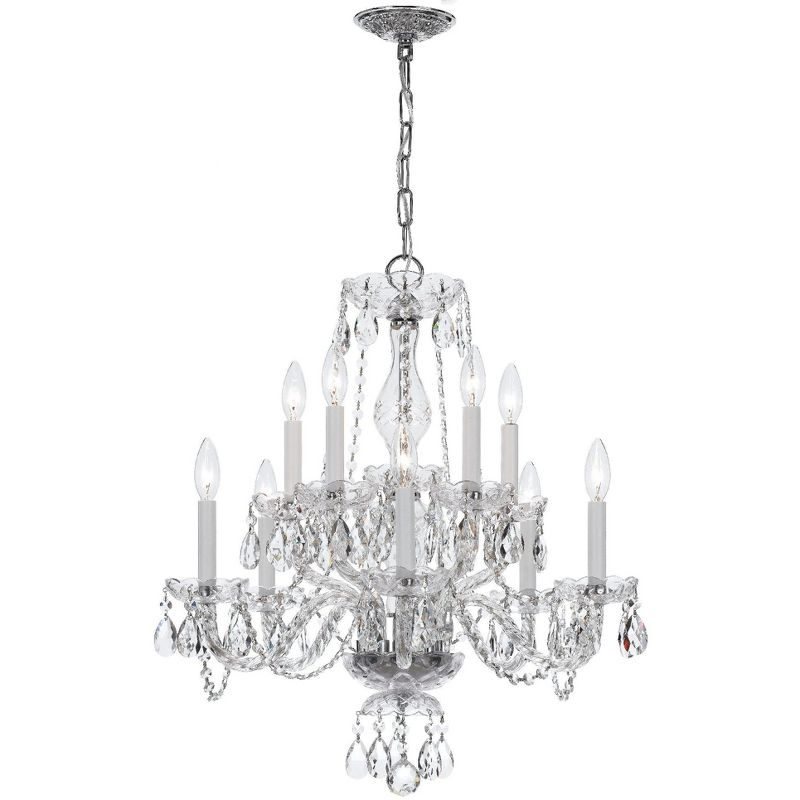 Crystorama Lighting Traditional Crystal 10 - Light Chandelier in  Polished Chrome