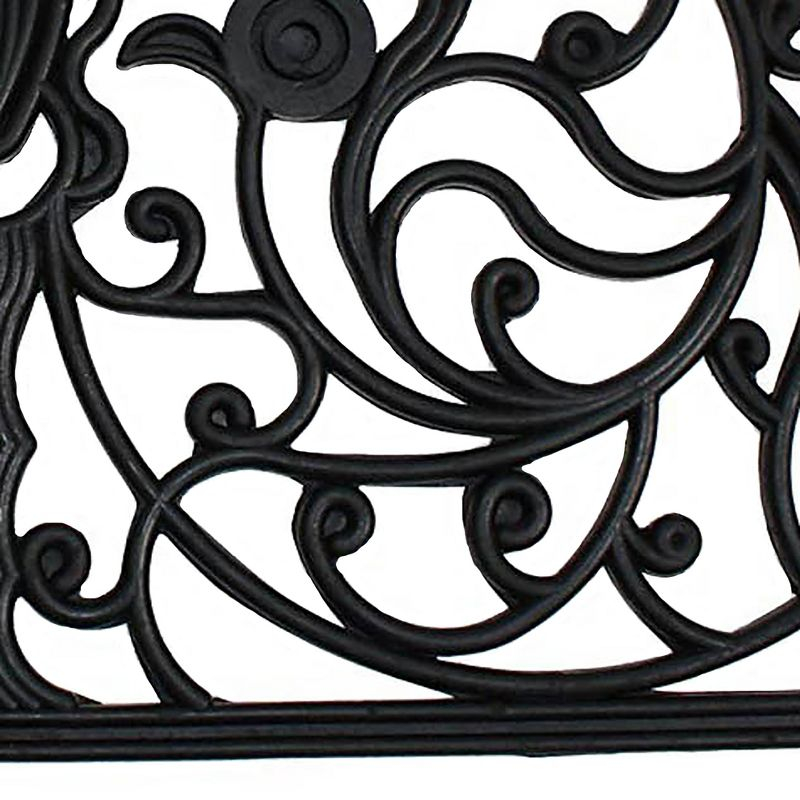 Design Imports  French Arch Half Round Rubber Doormat 24X36