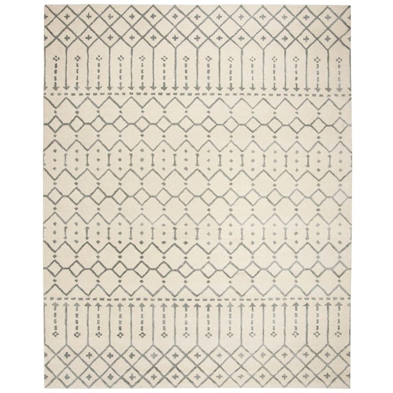 Himalaya HIM903 Handmade Area Rug - 8'x10' - Ivory/Grey - Safavieh