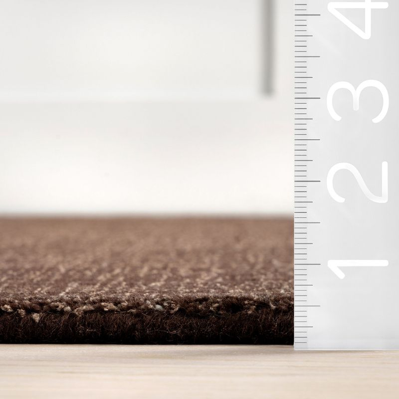 Nuloom Arrel Speckled Wool-Blend Area Rug, 4' x 6', Truffle Brown