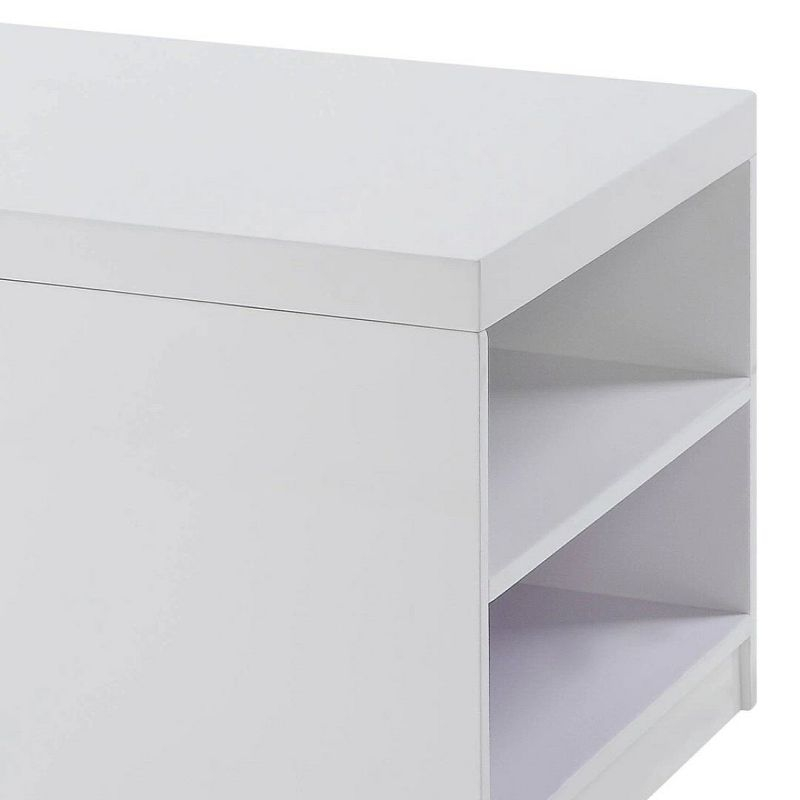 Acme Furniture Harta Coffee Table White High Gloss/Chrome
