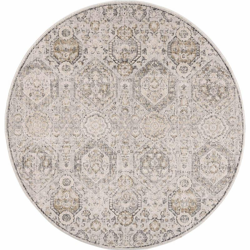 Hauteloom Round Area Rug   Charcoal