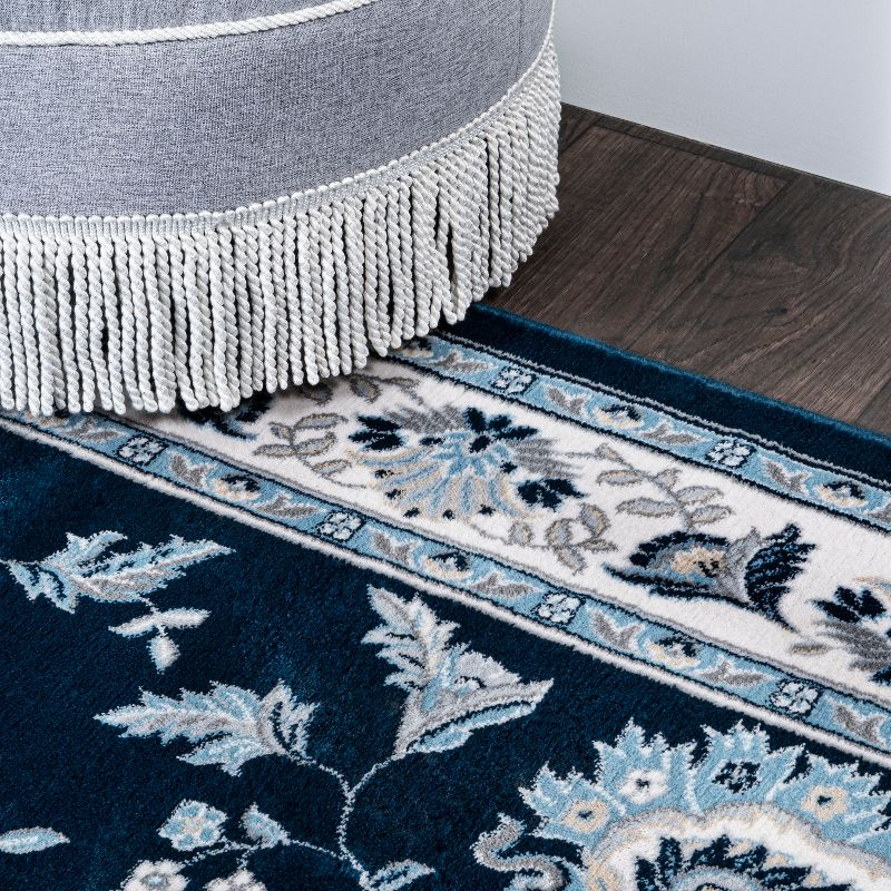 2' X 8'  Cherie French Cottage Runner Rug, Navy/Ivory - JONATHAN Y