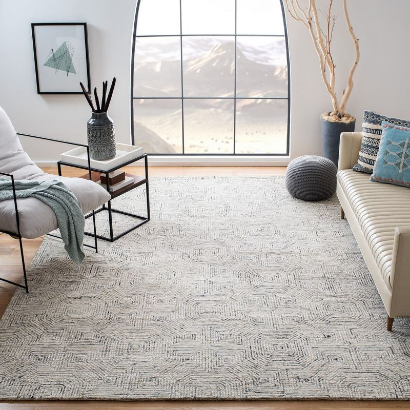 Aspen APN286 Hand Tufted Indoor Area Rug - Grey/Beige - 6'x9' - Safavieh