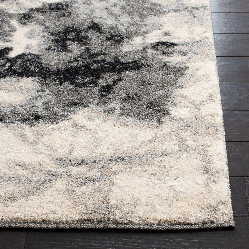 Retro RET2141 Power Loomed Runner Rug - Cream/Grey - 2'3"x9' - Safavieh.