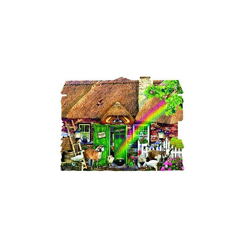 Sunsout Irish Cottage 1000 pc Special Shape  Jigsaw Puzzle 90350