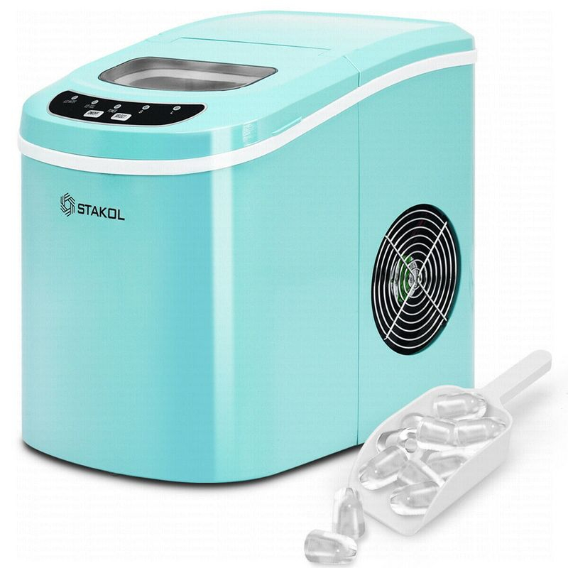 Stakol Portable Compact Electric Ice Maker Machine Mini Cube 26lb/Day Mint Green