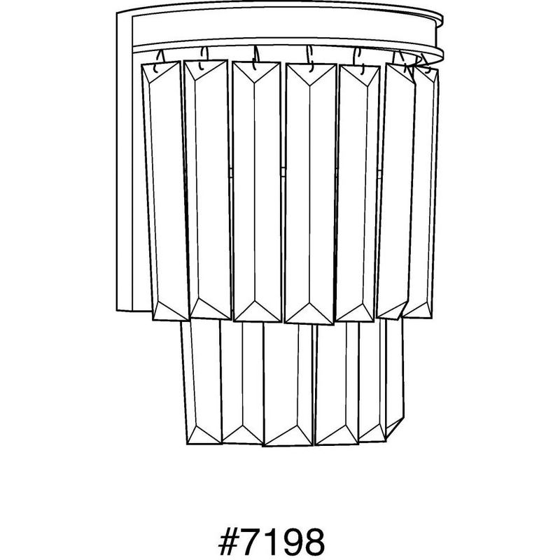 Progress Lighting Glimmer 2-Light Wall Sconce, Silver Ridge, Prismatic Glass Shade