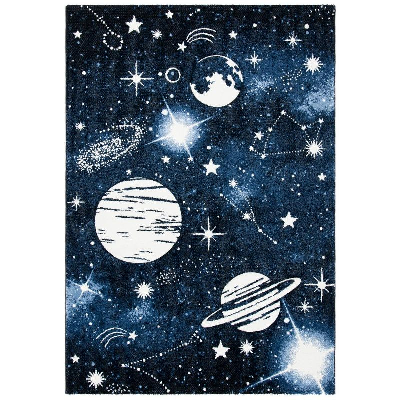 Carousel Kids  CRK122 Loomed Indoor Area Rug - Dark Blue/Light Blue - 2'x3' - Safavieh