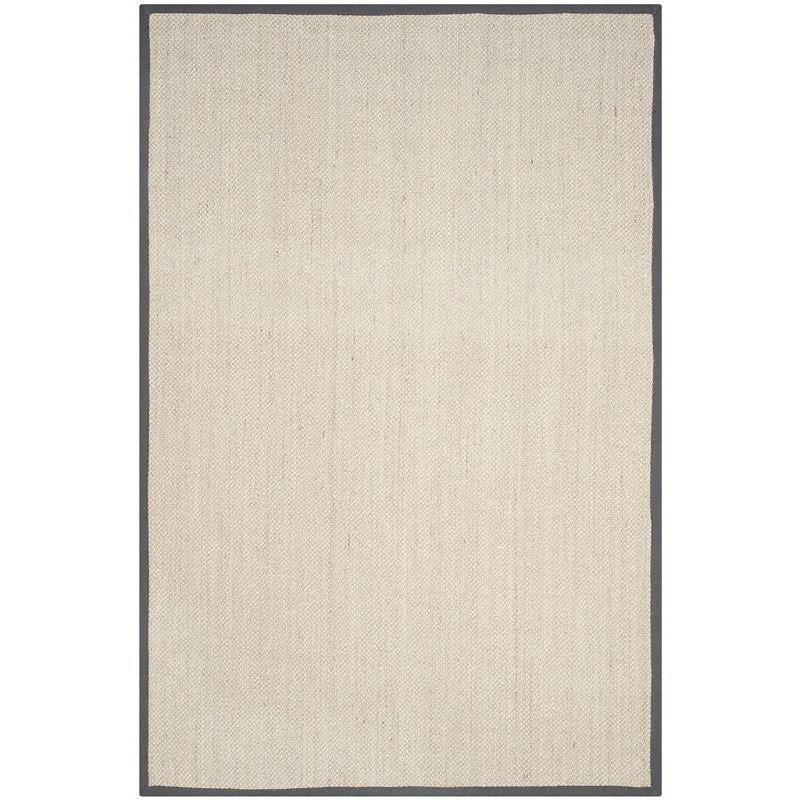 Debroh Natural Fiber Sisal With Latex Solid Color Rug