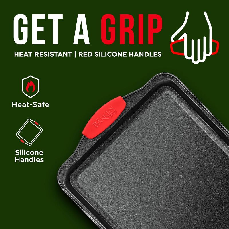 Lifemaster Lifemaster Non-Stick Steel 2 Piece Baking Sheet Set