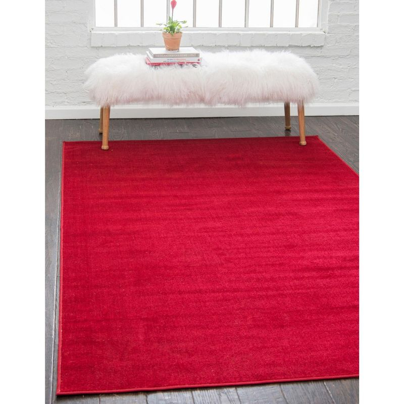 Unique Loom Williamsburg Collection Area Rug - Solid (4' 1" x 6' 1" Rectangle Burgundy)