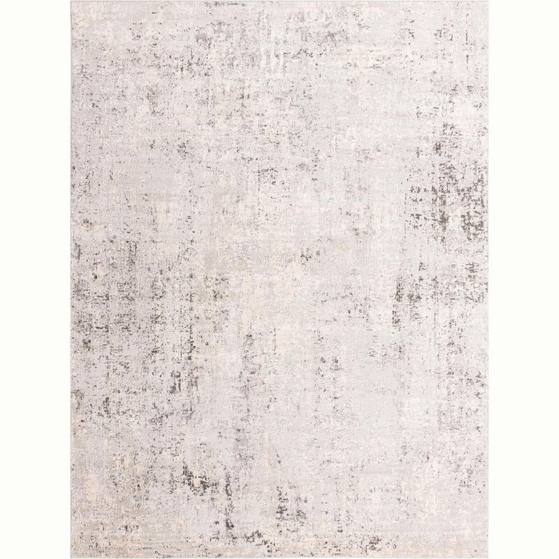 Unique Loom Caspian Collection Area Rug - Baku (9'  x 12' 2" Rectangle Gray/Silver)