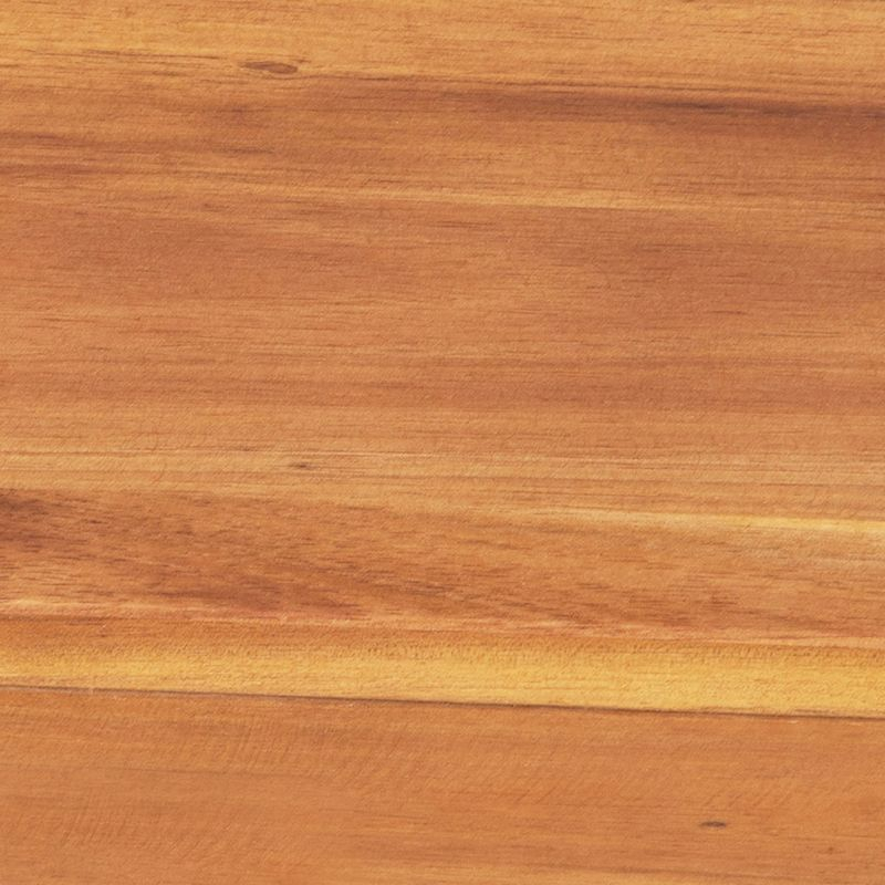 Emma and Oliver Rustic Natural Acacia Wood Bench with Seating for Two, Flared Wooden Legs and Slatted Surface for Indoor and Outdoor Use
