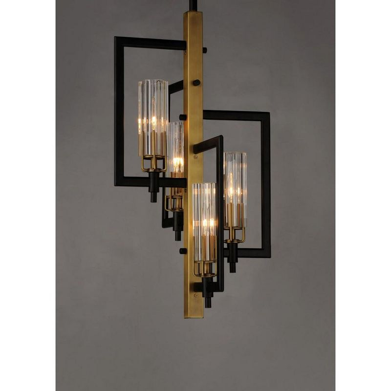 Maxim Lighting Flambeau 4 - Light Pendant in  Black/Antique Brass