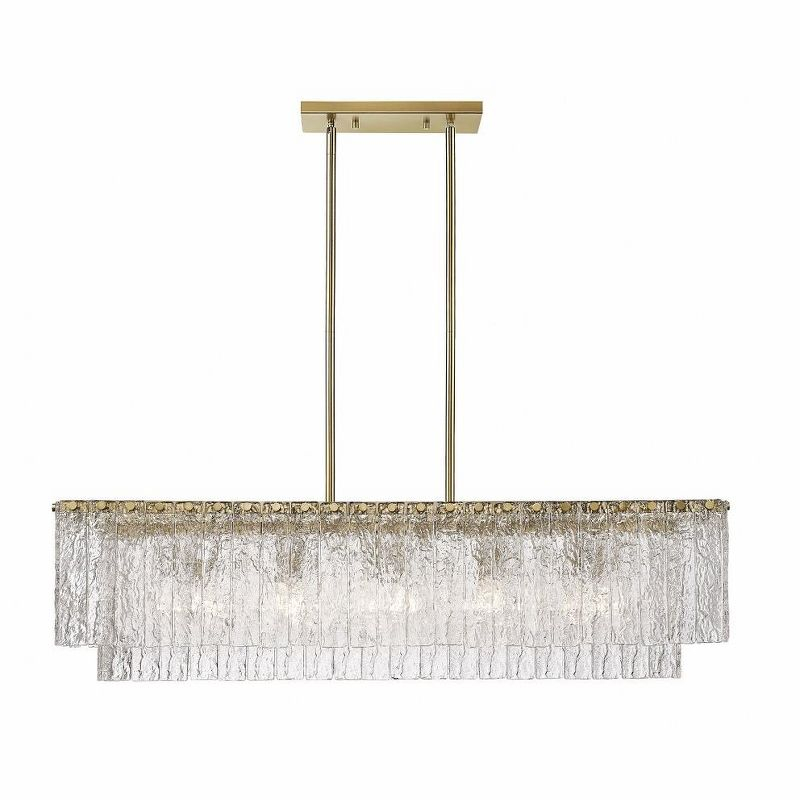 Z-Lite Glacier 5 - Light Island Pendant Light in  Modern Gold