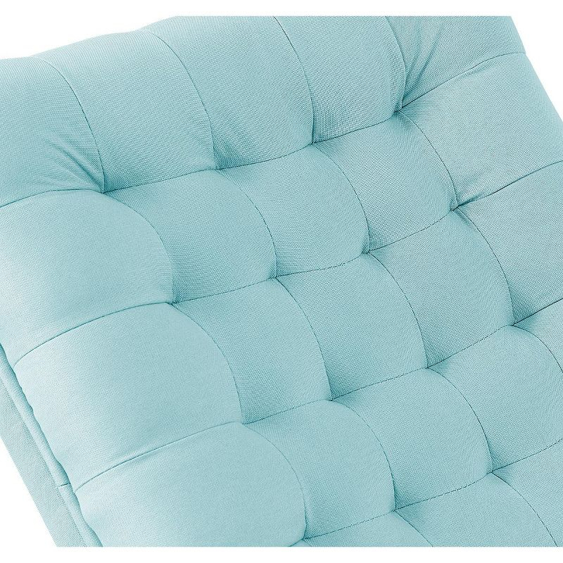 Barton Rocking Lounge Chair Relaxing Button Tufted Wood Leg W/ Footrest Stool